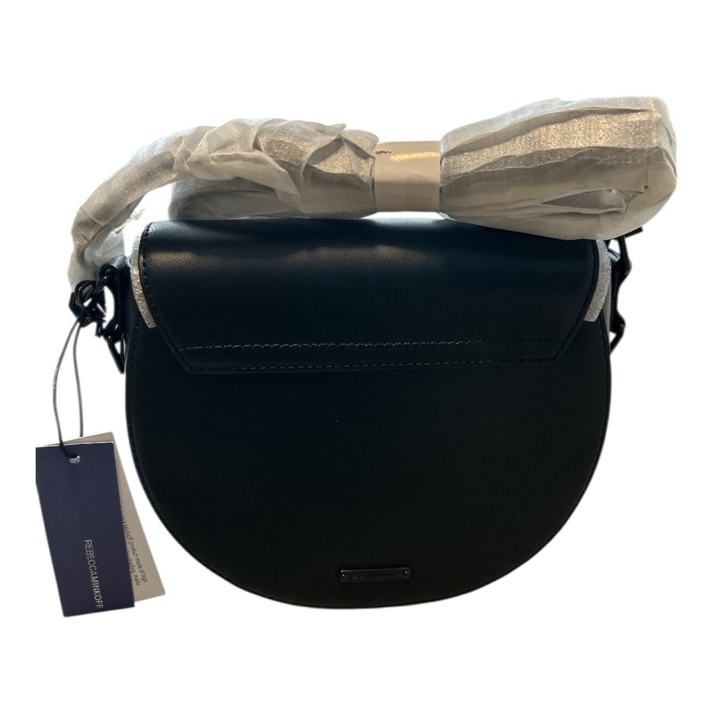 Rebecca Minkoff Astor Saddle Bag Cross Body Black Leather NWT - Picture 3 of 11